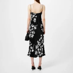Marella Floral Dress in Black