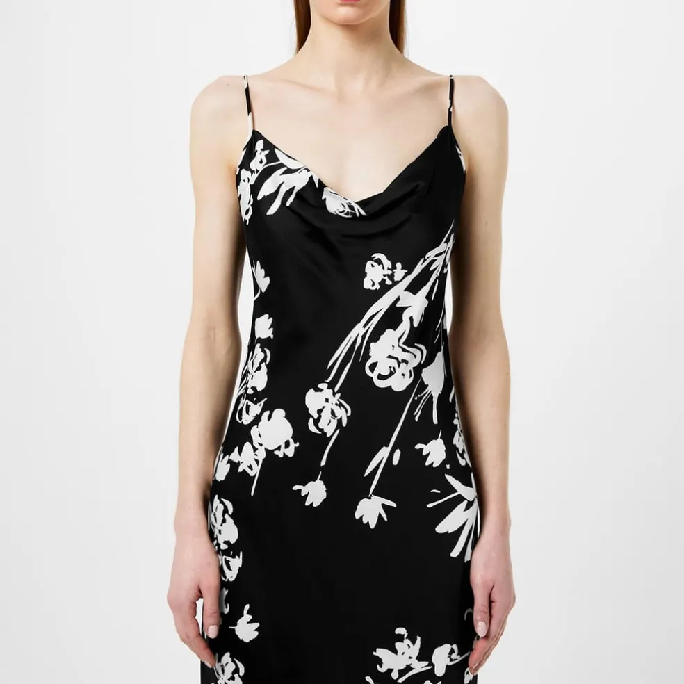 Marella Floral Dress in Black