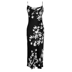 Marella Floral Dress in Black