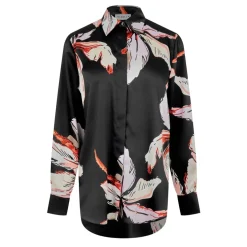 Marella Lugano Relaxed Fit Long Sleeve Shirt in Black