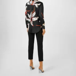 Marella Lugano Relaxed Fit Long Sleeve Shirt in Black