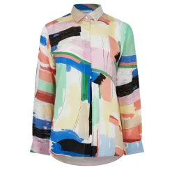 Marella Relaxed Fit Long Sleeve Shirt in Pink