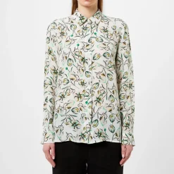 Marella Relaxed Fit Long Sleeve Shirt in Green