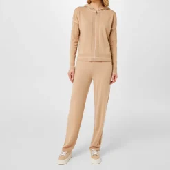 Max Mara Studio Siri Knitted Trousers in Beige