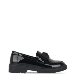 Miso Bow Ballet Low Heel Round Toe Loafers in Black