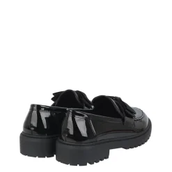 Miso Bow Ballet Low Heel Round Toe Loafers in Black