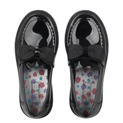 Miso Bow Ballet Low Heel Round Toe Loafers in Black