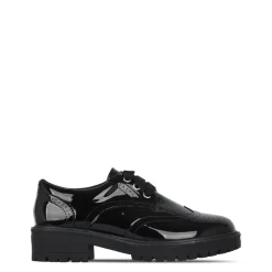 Miso Chunk Brogue Junior Girls Shoes in Black