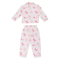 Miso Girls Fairy Satin Collared Pyjama Set in Pink