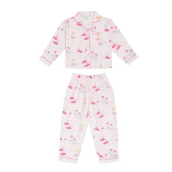 Miso Girls Fairy Satin Collared Pyjama Set in Pink