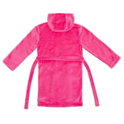 Miso Girls Fleece Hooded Dressing Gown in Pink