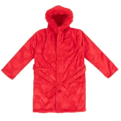 Miso Girls Luxury Heart Sparkle Dressing Gown in Red