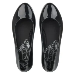 Miso Jelly Ballet Flat Pumps in Black