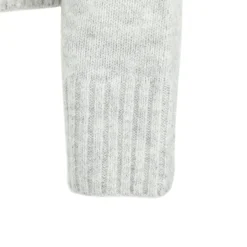 Miso Ladies Crew Neck Long Sleeve Sweater in Grey