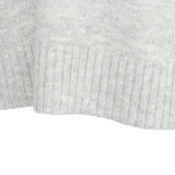 Miso Ladies Crew Neck Long Sleeve Sweater in Grey