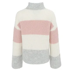 Miso Womens Long Sleeve Turtleneck Jumper in Multi