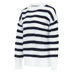 Miso Womens Stripe Jumper Knitwear in Multi