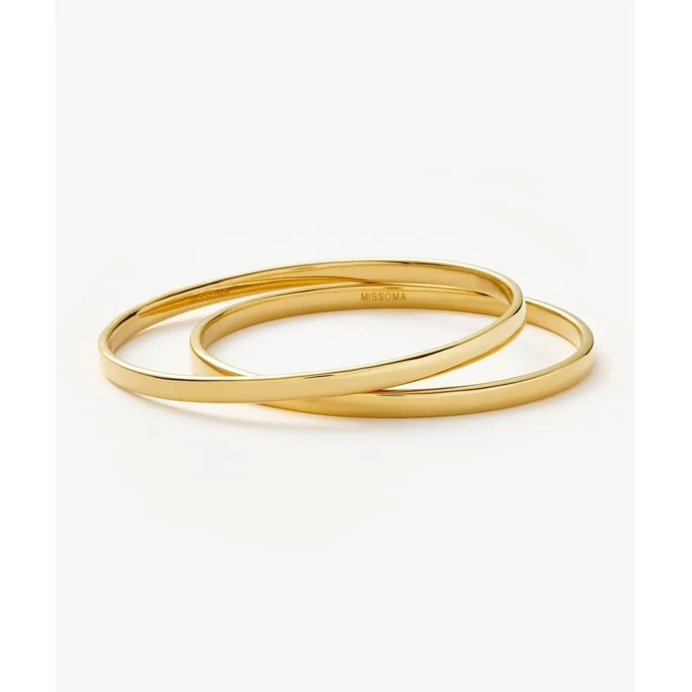 Missoma Classic Round Bangle in Gold