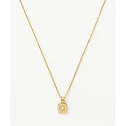 Missoma Mini Star Ridge Pendant Necklace in Gold