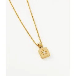 Missoma Mini Star Ridge Pendant Necklace in Gold