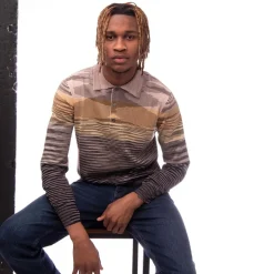 Missoni Long Sleeve Polo Shirt in Multi colour