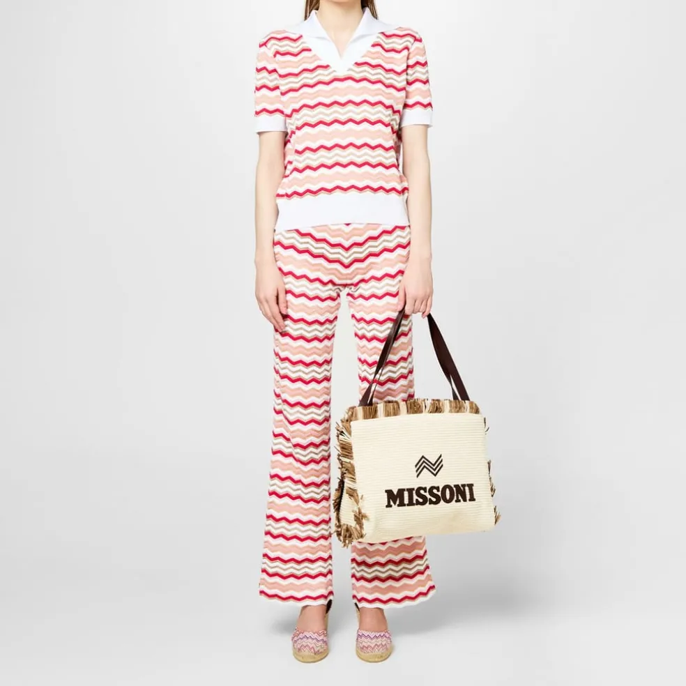 Missoni Tote Logo md in Beige