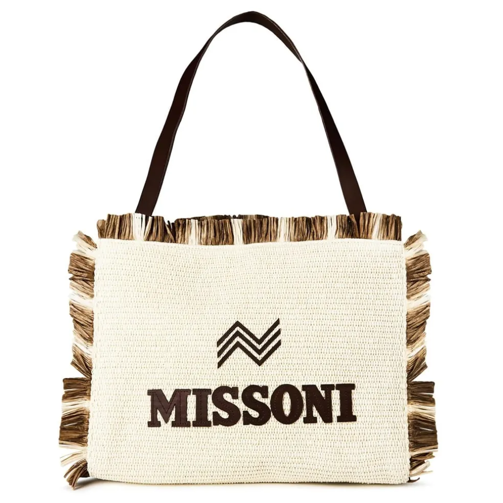 Missoni Tote Logo md in Beige