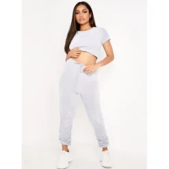 Missy Empire Drawstring Joggers in Blue