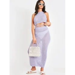 Missy Empire Maxi Skirt in Purple