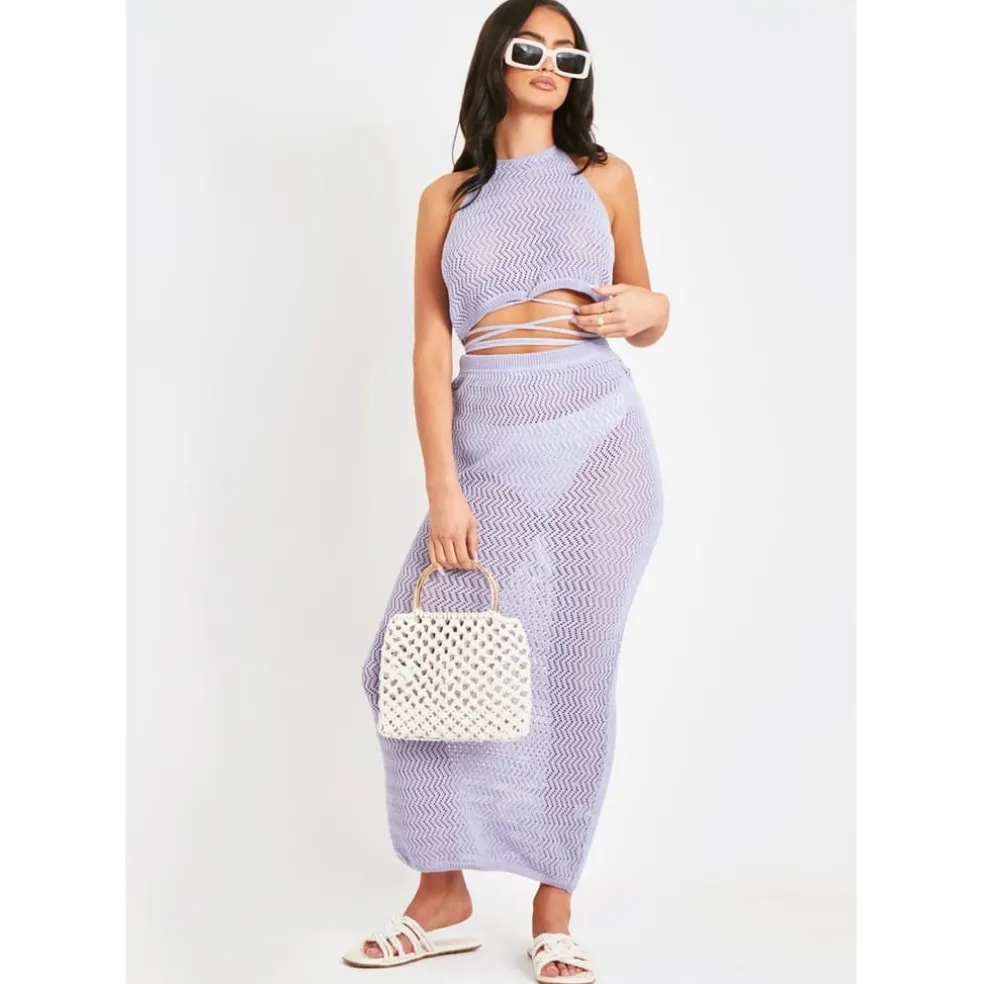 Missy Empire Maxi Skirt in Purple