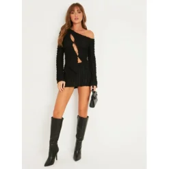 Missy Empire Micro Mini Skirt in Black