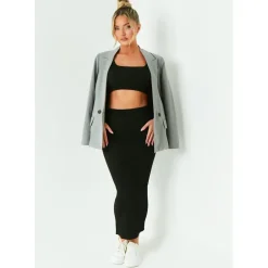 Missy Empire Tailored Blazer in Grey