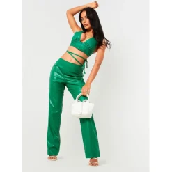 Missy Empire Trousers in Green