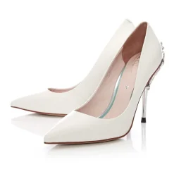 Moda in Pelle Illari Stiletto High Heel Pumps in White