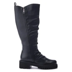 Moda in Pelle Knee High Block Heel Boots in Black