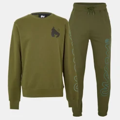 Money Fleece Crew Trackst in Green