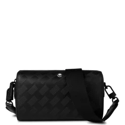 Montblanc Geometric Patterned Cross Body with Detachable Strap in Black
