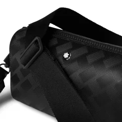 Montblanc Geometric Patterned Cross Body with Detachable Strap in Black