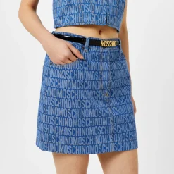 Moschino Small Logo Belt in Black