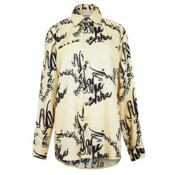 Nanushka Sabrin Shirt in Cream