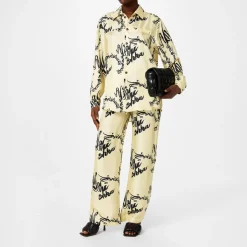 Nanushka Sabrin Shirt in Cream