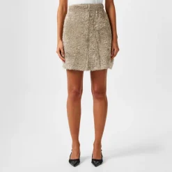 Never Fully Dressed Knit Skirt in Silver