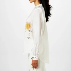 Never Fully Dressed Miley Regular Fit Long Sleeve Shirt in Cream