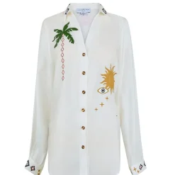 Never Fully Dressed Miley Regular Fit Long Sleeve Shirt in Cream