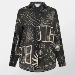 Never Fully Dressed Palma Miley Shirt in Black