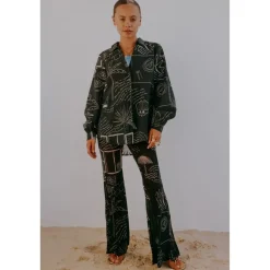 Never Fully Dressed Palma Miley Shirt in Black