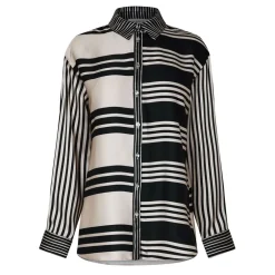 Never Fully Dressed Stripe Roz Shirt in Black