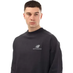 New Balance Archive French Terry Crewneck Sweatshirt in Navy