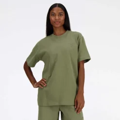 New Balance Athletics Jersey T-Shirt in olive