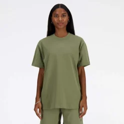New Balance Athletics Jersey T-Shirt in olive